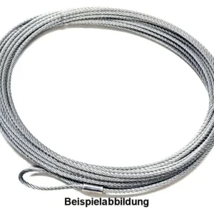 Top-Preis TAURUS Stahlseil, 50m x10mm, MBK 103,2kN , Ende spitz, mit Haken,