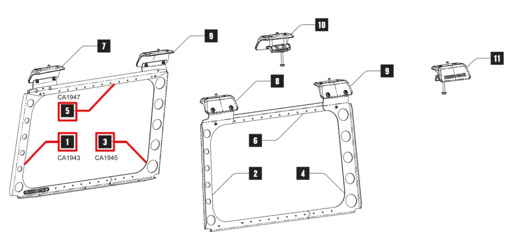 Rhino Rack Stützen innen, Jeep JL Backbone, links, für 50-11RJLB1 Bestpreis