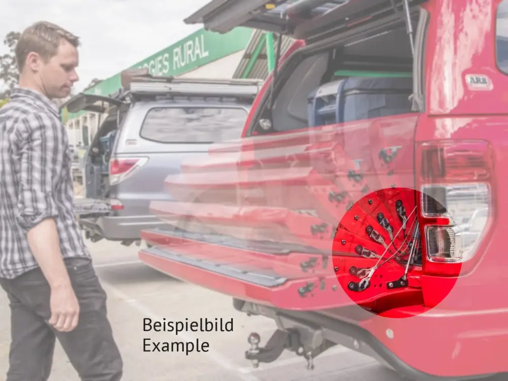 ARB Heckklappen Assistent Mitsubishi L200 15-19, inkl. Stahlseilfangbänder Markenprodukt