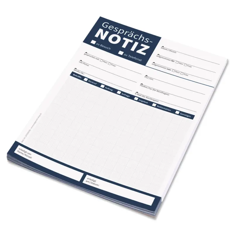 Knallerangebot Gesprächsnotiz A5 Block mit 50 Blatt, DIN A5 Hochformat