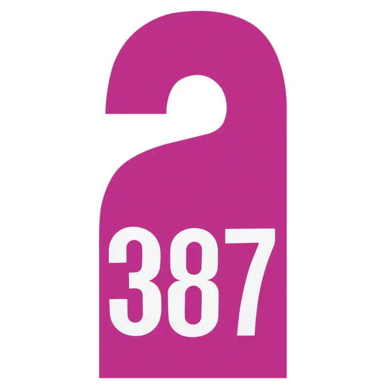 Spiegelanhänger Leitzahl-Anhänger 2-seitig beschriftet Nr.100 - 999 möglich Pink mit Nr. Wochenendangebot