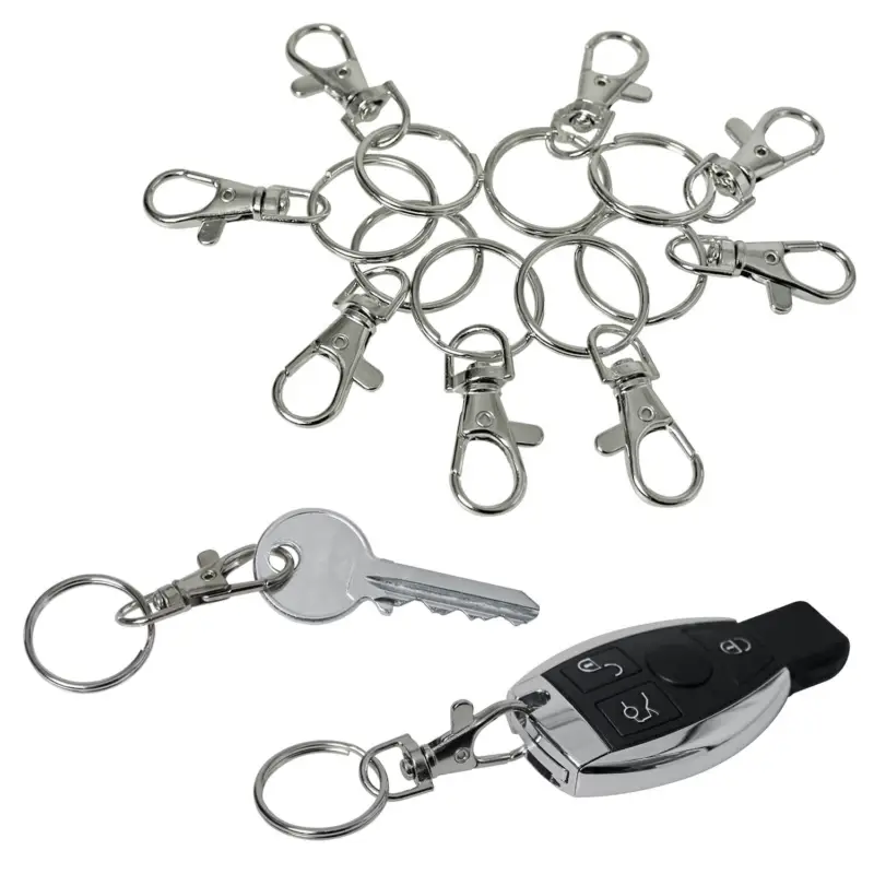 Karabinerhaken Easy aus Metall, Drehgelenk und Schlüsselring wiederverwendbar Beliebt