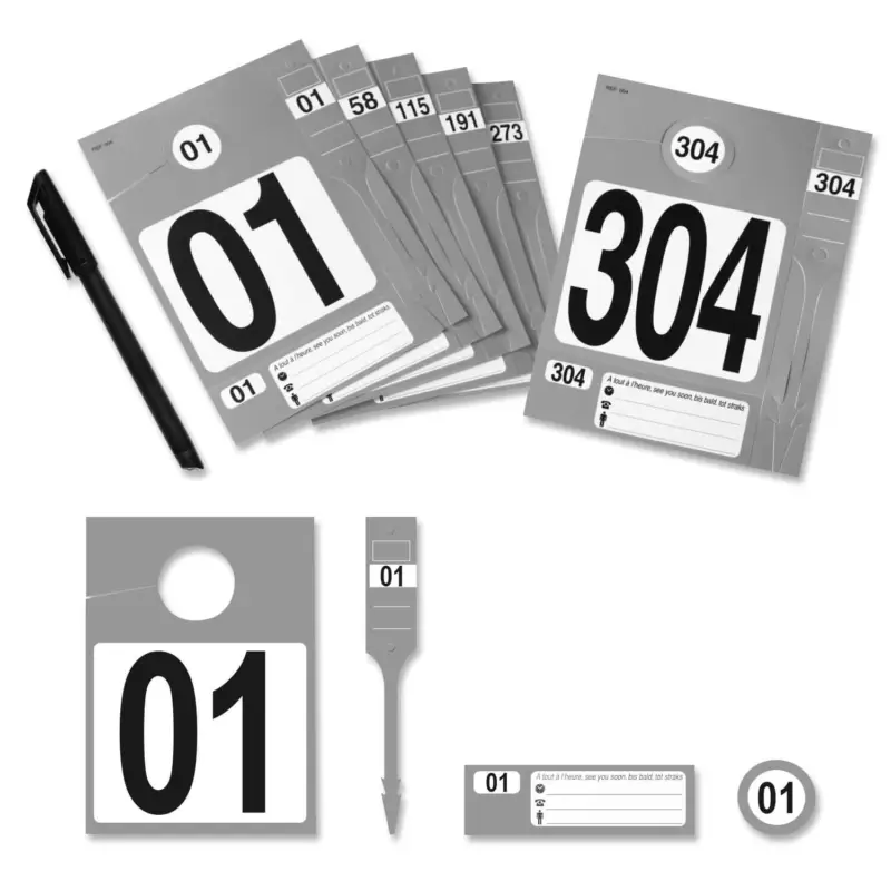 Leitzahlset 4-teilig zur Fahrzeugorganisation Nr. 01 bis 304 Set mit 304 Stück Super-Preis