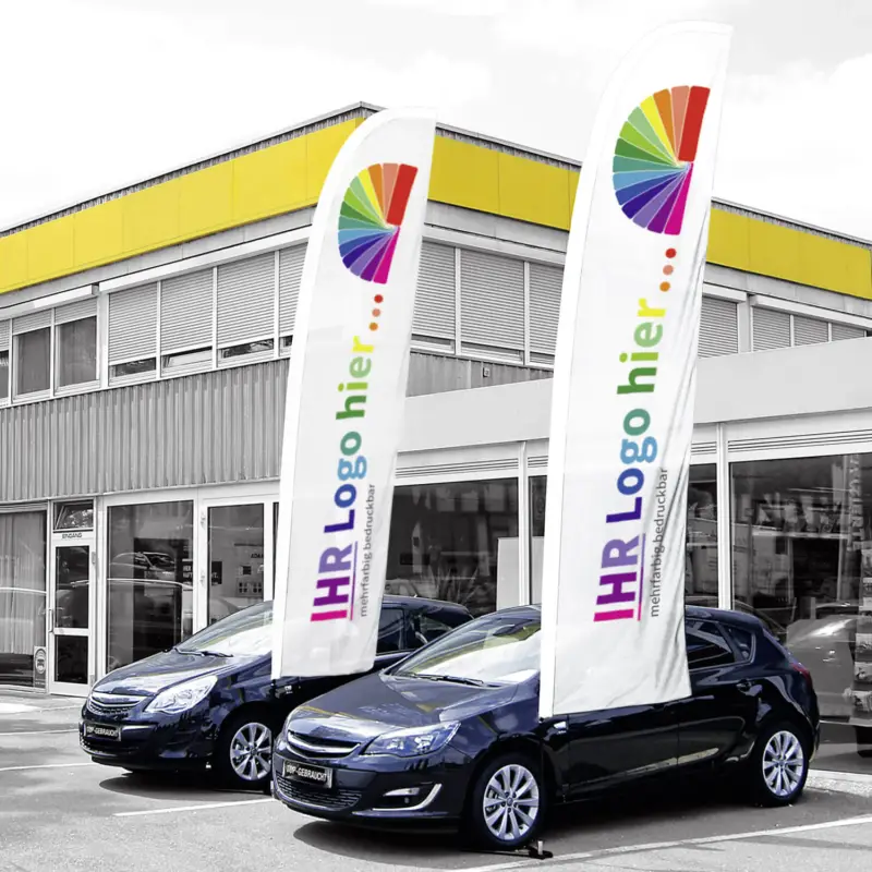 WingsBanner XL mit Individualdruck, Fahnentuch H 435 cm x B 100 cm nur Fahnentuch Super-Preis