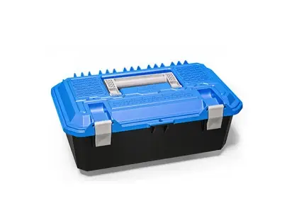 DECKED CROSSBOX MIT TRAGEGRIFF, FÜR KLEINE SCHUBLADEN, DECKEL BLAU Neuheit