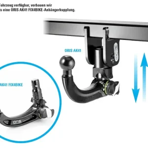 Nur Heute ORIS AK41/AK41 FIX4BIKE vertikal abnehmbare Anhängerkupplung