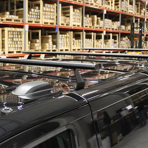Jetzt Kaufen Aluminium Dachträger HD Schwarz Volkswagen T7 e-Transporter 2024