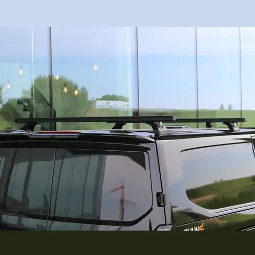 Schwarze Aluminium Dachträger Volkswagen T7 Transporter 2024+ Schneller Versand