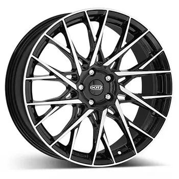 Saisonangebot 8 x 18 ET 40 DOTZ Felge für Ford Transit Connect in schwarz/poliert